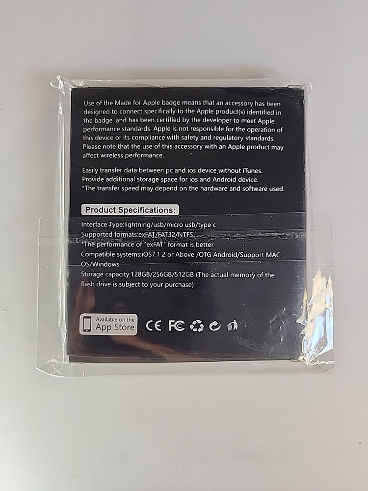 4 in 1 Multi-Function USB Memory Stick Flash Drive Storage 128GB iPhone/Android