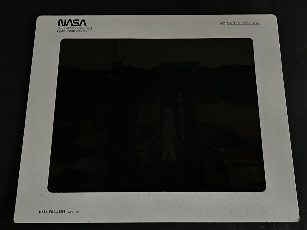 1985 NASA KSC Space Shuttle Enterprise Vandenberg CA Presentation Transparency