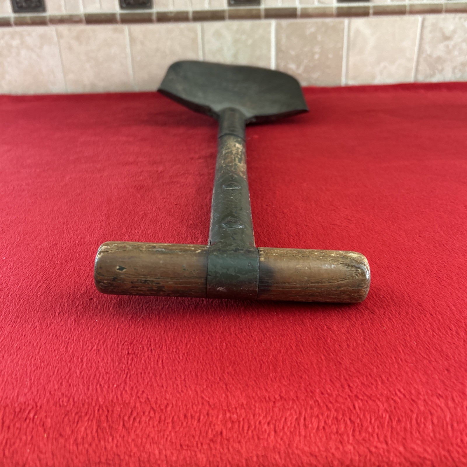 Antique Original WWI US Army Trench Shovel Entrenching Tool T-Handle M1910 WW1