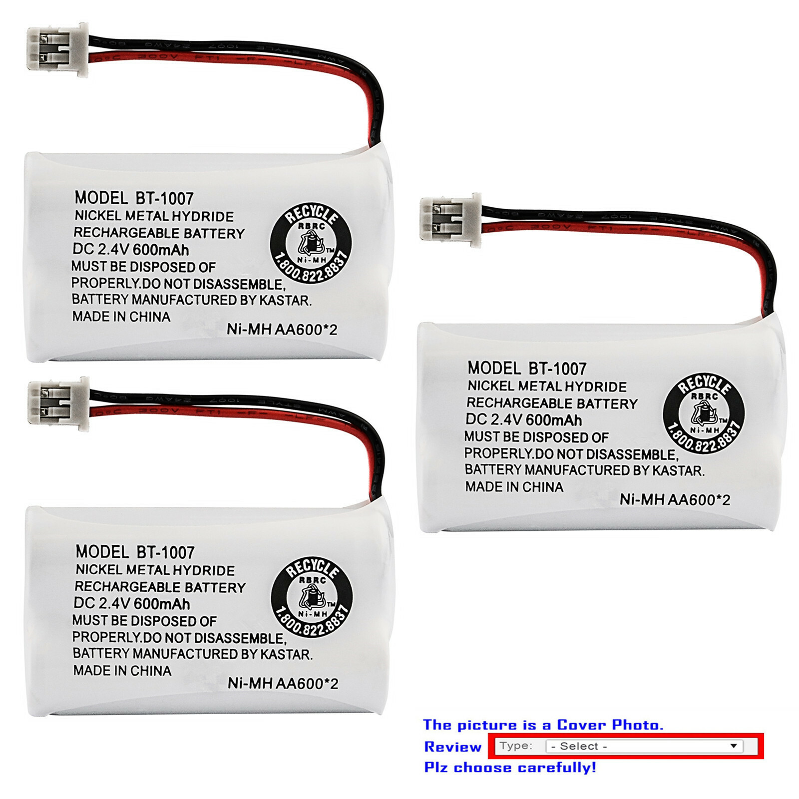 BT1007 Phone Battery for Uniden BT-1007 1015 DECT1480 DECT1560 DECT1580 EZI2996