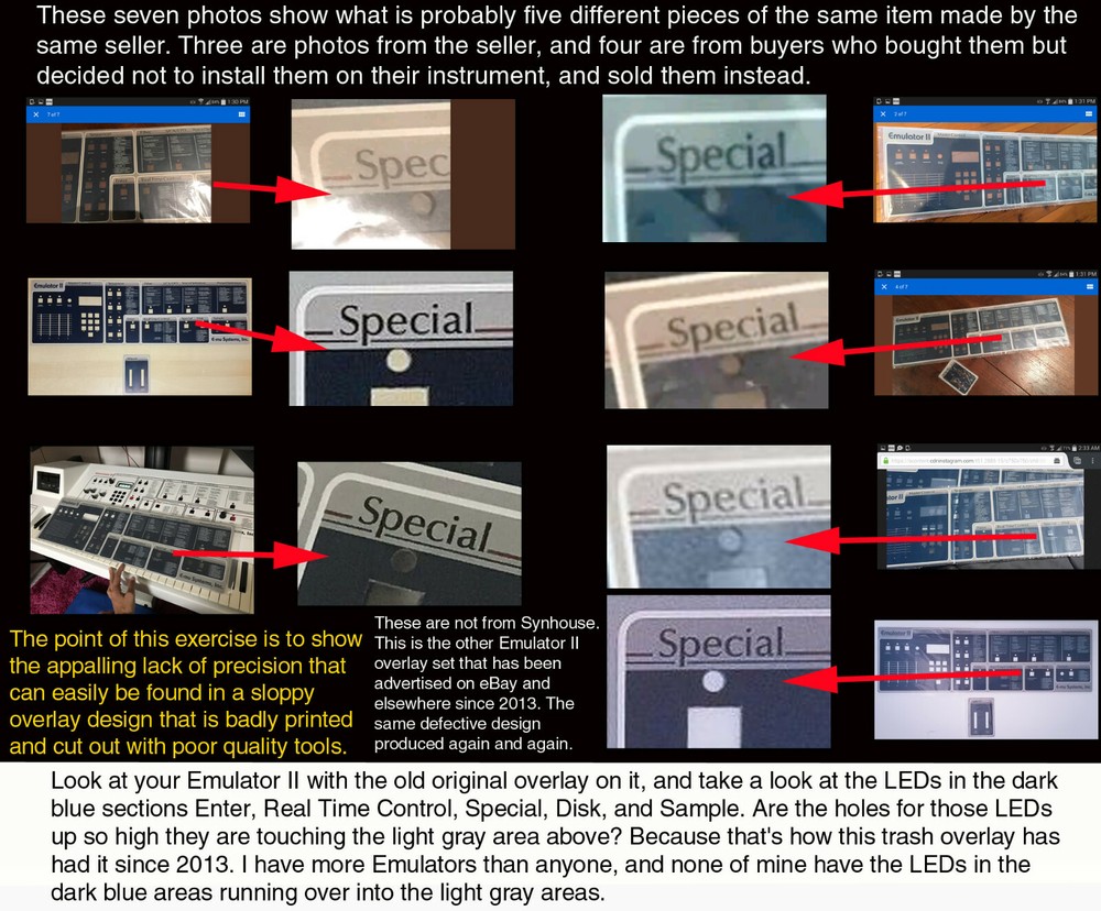 WORLD'S FIRST E-mu Emulator II+ Replacement Main Control Panel Overlay MINT+NEW