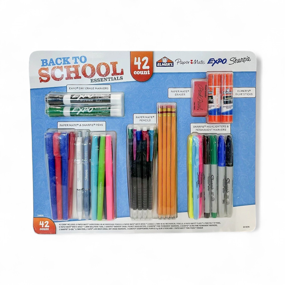 Back to School Essentials Elmer's PaperMate Expo Sharpie Value Pack 42-Count