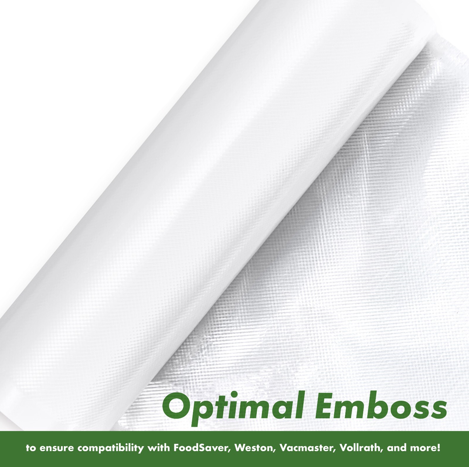 VacFlex - 8" x 50' - Premium Vacuum Sealer Rolls (2 PACK)