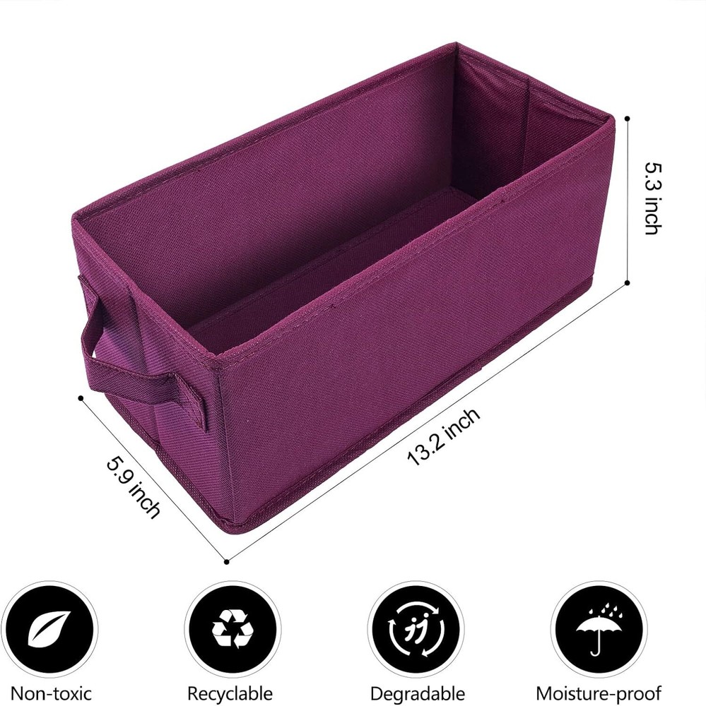 2 Pack Maroon Rose Red Storage Box Durable Cd Dvd Holder Stacking Boxes