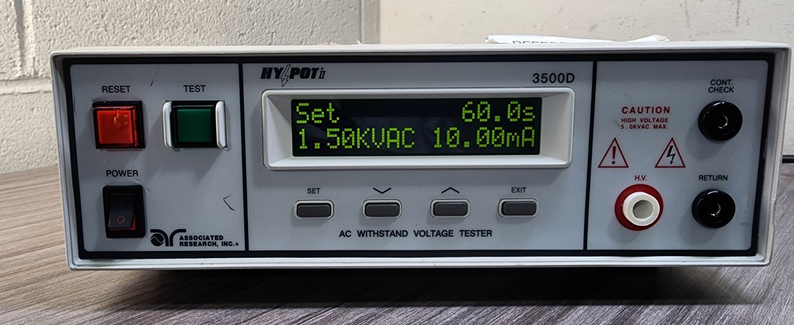 Associated Research HY•POT II 3500D AC Withstand Voltage Tester 5kV 12mA