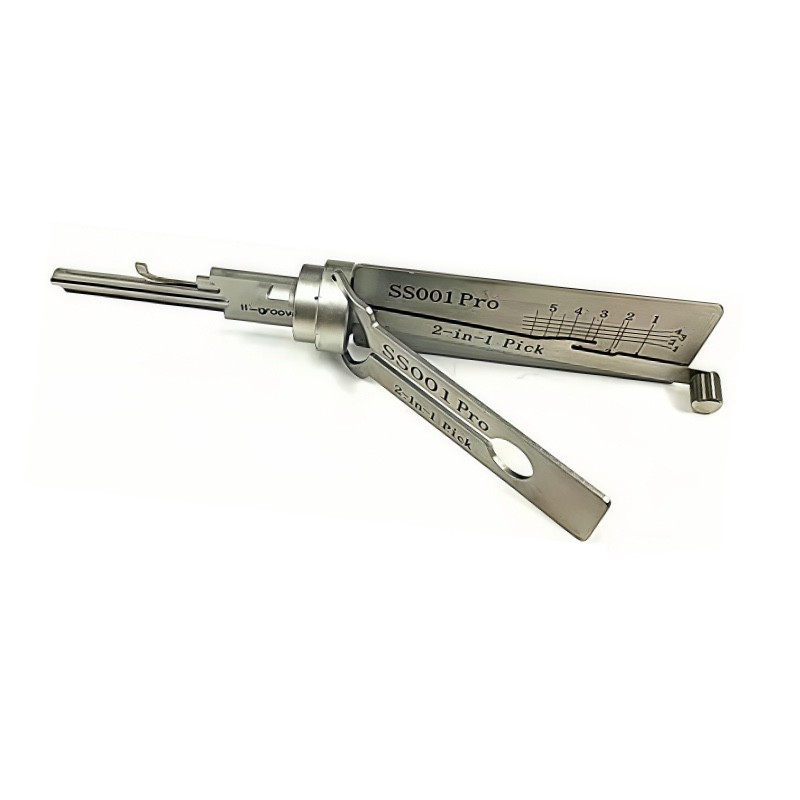 2-in-1 Stainless Steel Key Decoder SS001 PRO Lock Decoder Repair Tools Locksmith