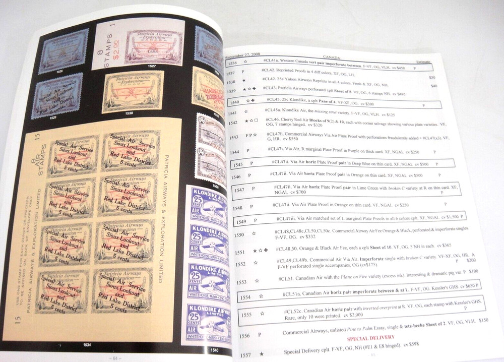 Firby Stamp Auction Catalog 2008 David Arch William Wightman Ron Brigham Coll