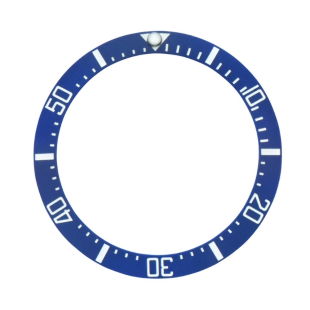 REPLACEMENT BEZEL INSERT BLUE ENGRAVED CERAMIC FOR WATCH 39MM X 30.60MM