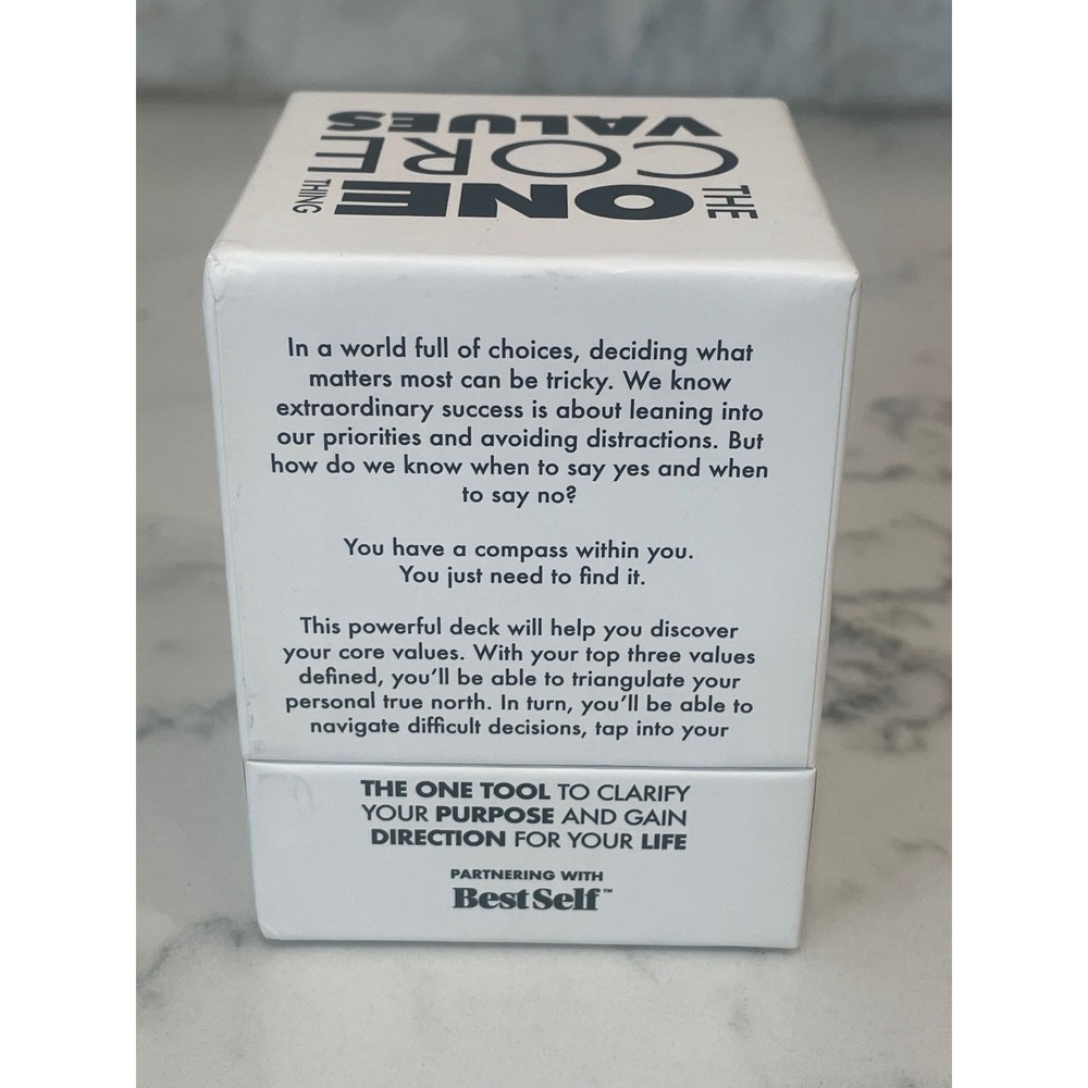 The ONE Thing Core Values Deck BestSelf Personal Development Card Game Purpose