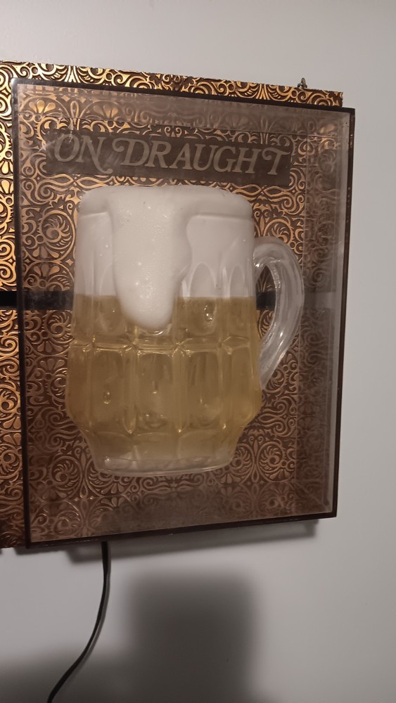 Vintage Budweiser " On Draught" Lighted Bar Sign