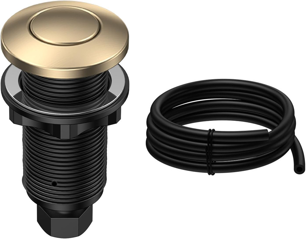 Garbage Disposal Air Switch Sink Top Push Button, 5FT Hose, Sink Top Button, Cha