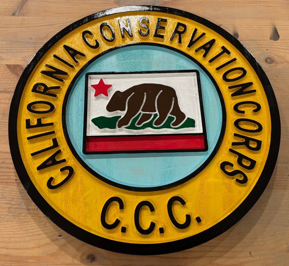 California Conservation Corps 3D routed patch plaque sign Custom
