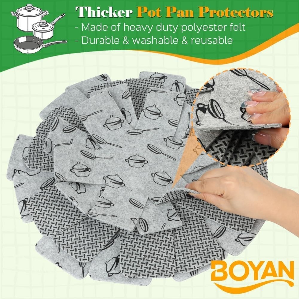 Durable Pan Separators for Stacking Cookware - Protect Your Pots and Pans