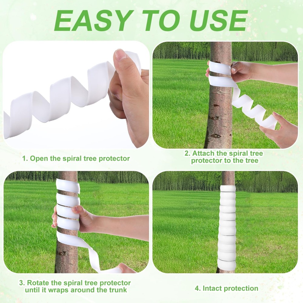 10 Pcs Plastic Spiral Tree Trunk Protector Tree Bark Protector Tube Wrap