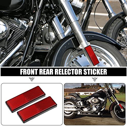 Front Lower Fork Reflector Sticker Rear Saddlebag Reflective Cover Universal