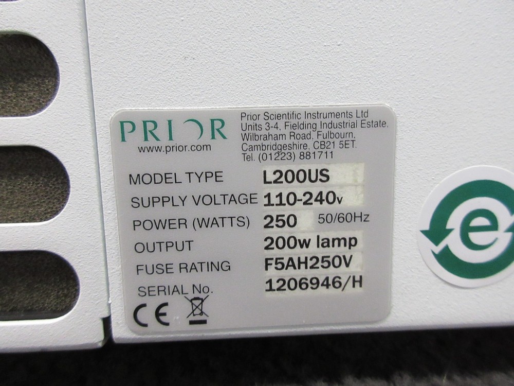 PRIOR LUMEN 200 L200US FLUORESCENCE MICROSCOPE LIGHT SOURCE