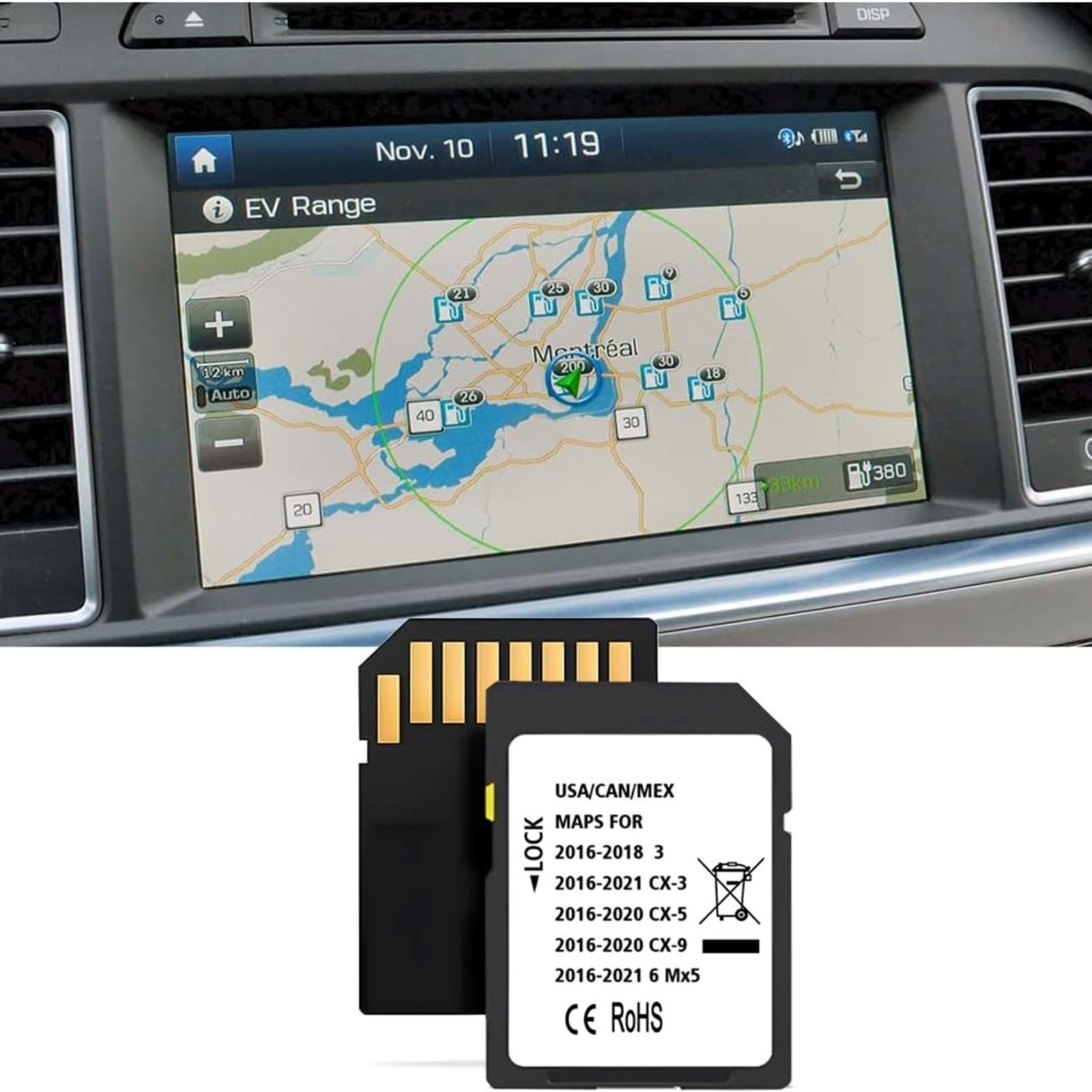 Navigation SD Card for 2016-2021 Mazda USA, Canada, Mexico Maps