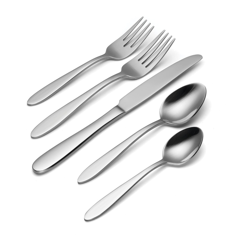 Mooncrest 20-Piece Flatware Set, Service for 4, Silver