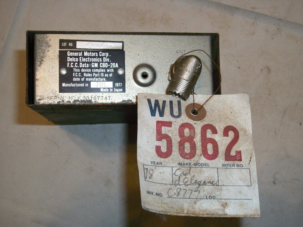 GM Delco Electronics GM CBD-20A 1978 Eldorado