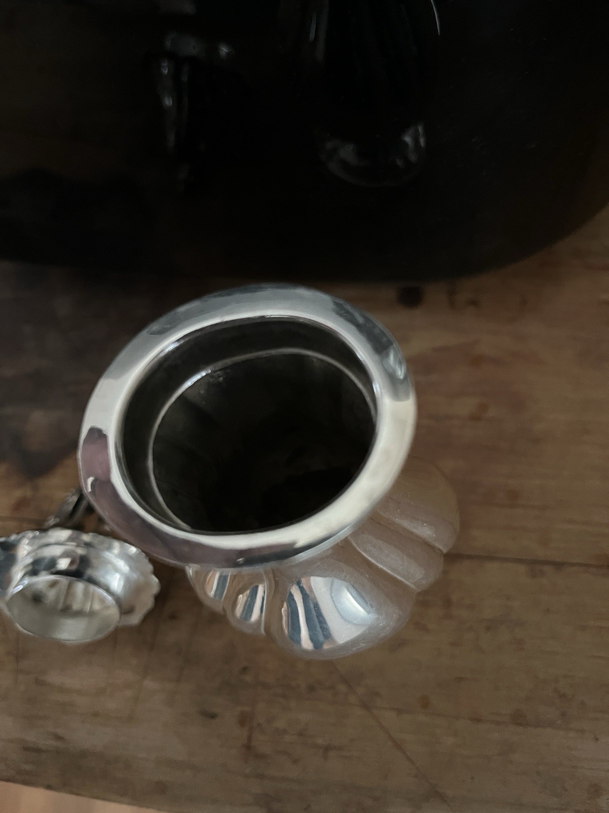 Vintage Silverplate on Copper Muffineer Sugar SHAKER 7 1/4" Tall