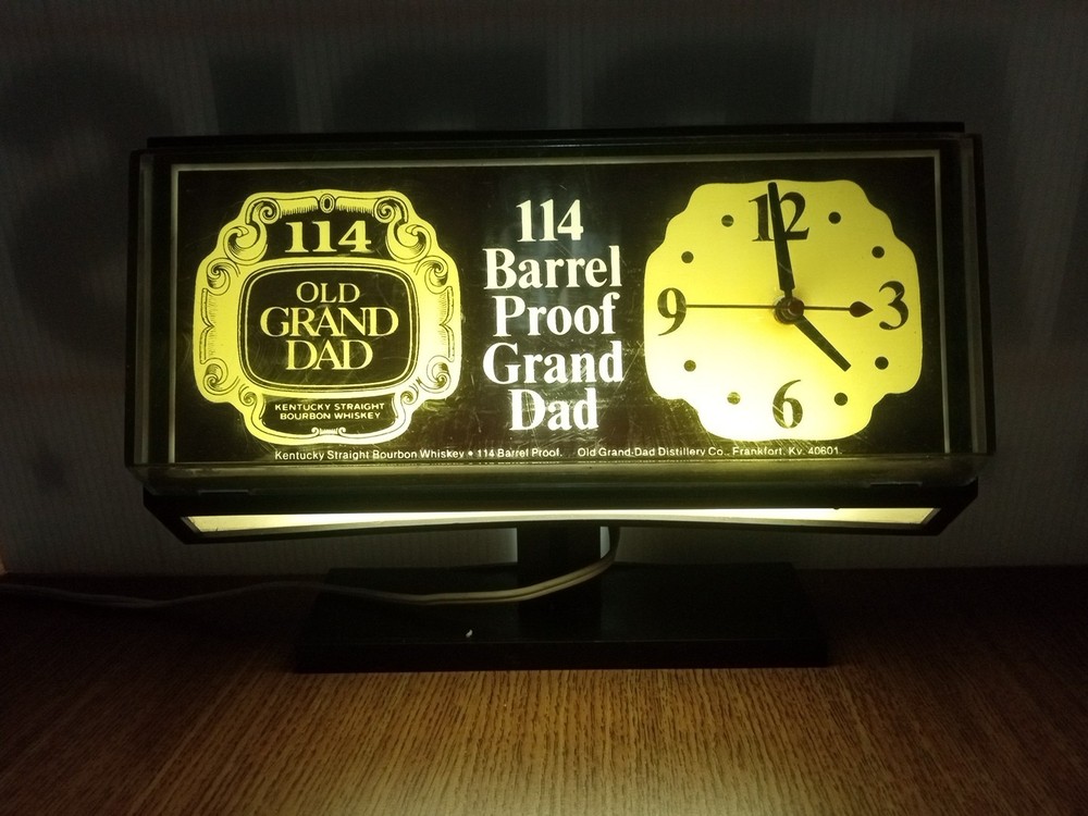 Old Grandad 114 Barrel Proof  Clock