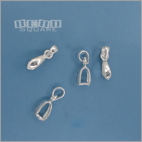4 PC Solid Sterling Silver Arrow Pendant Bail Clasp Connector #33458