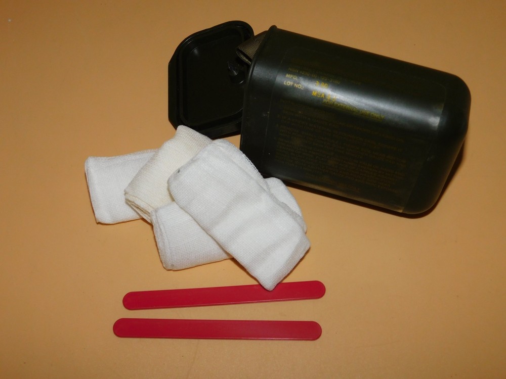 USGI Military Army Decontamination Kit MSA4-3 Plastic Storage Container.