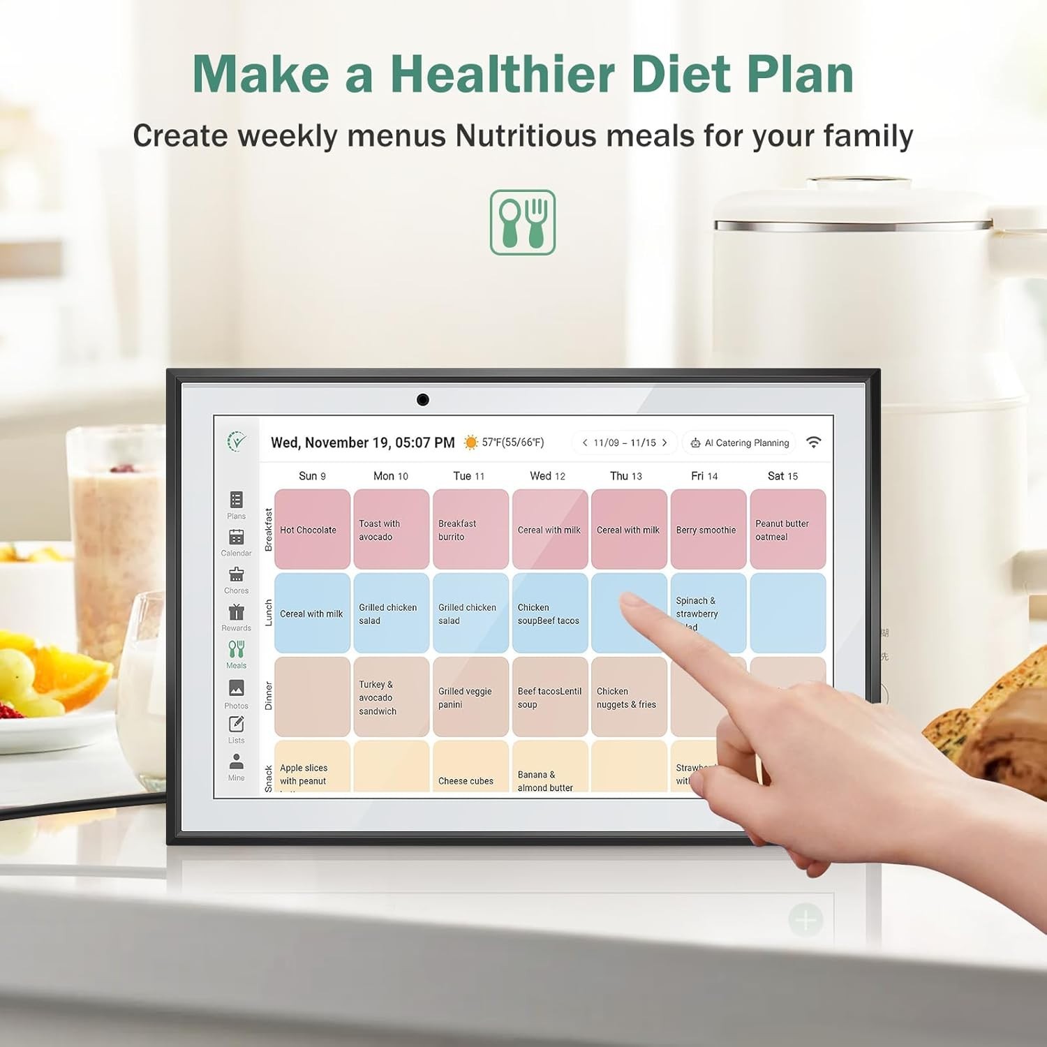 RROSKY WiFi Digital Calendar Smart Family Planner,Chore Charts, Achievement Rewa