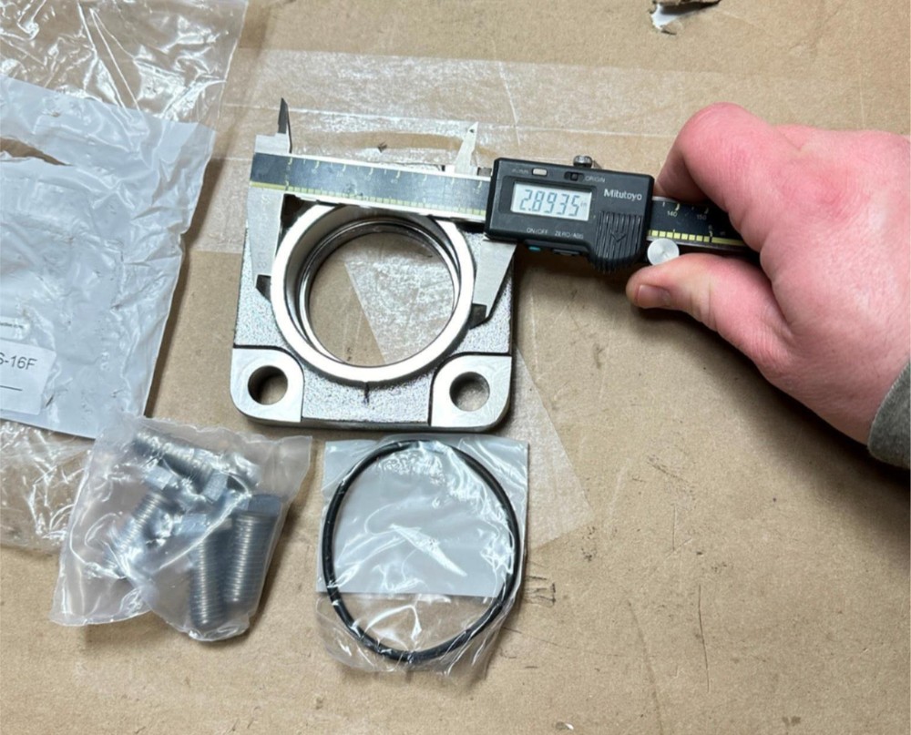 Marshall Socket Weld 2" Type A Excela Adapter Flange Stainless w/ 4 Bolt & ORing