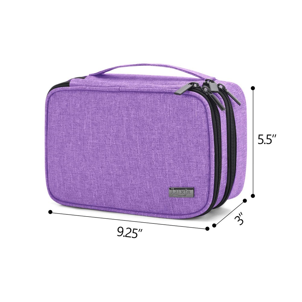 Double-Layer Sewing Organizer for Needles, Scissors, Thread, Tools, Purple
