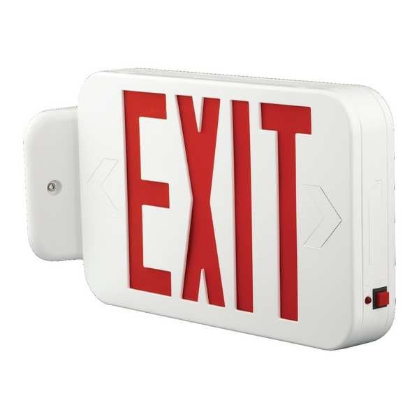 Compass Cergb Led Lighted Exit Sign, Black, 1 Or 2 Face(S), Led, Wall/Ceiling