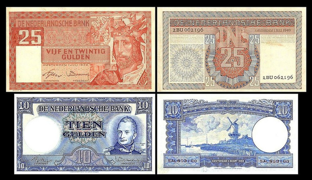 10, 25 Guilders - Issue 1949 - Reproduction - 005
