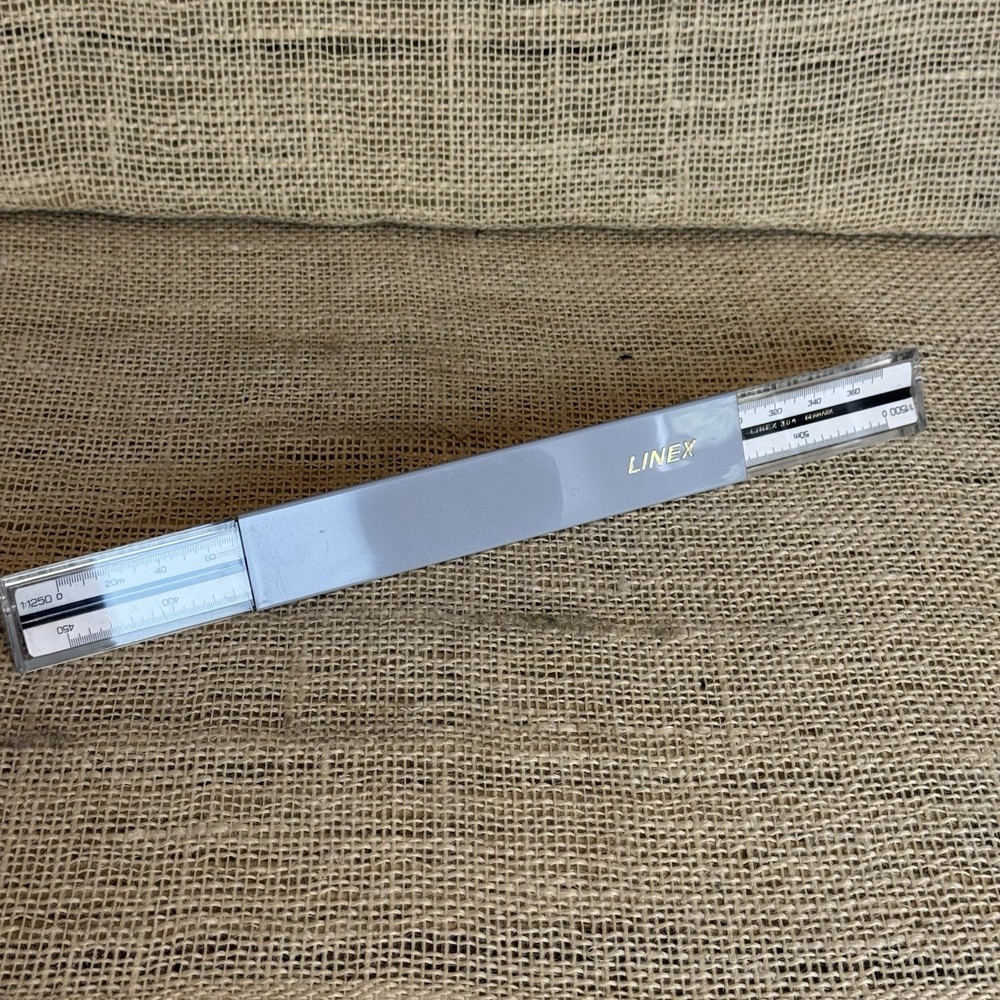 Linex  304 Triangular Graphics Engineering Drawing ruler in original case