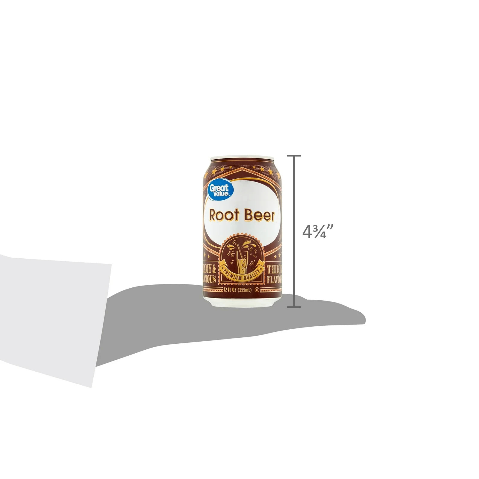 Great Value Root Beer Soda Pop, 12 fl oz, 12 Pack Cans Pack of 2