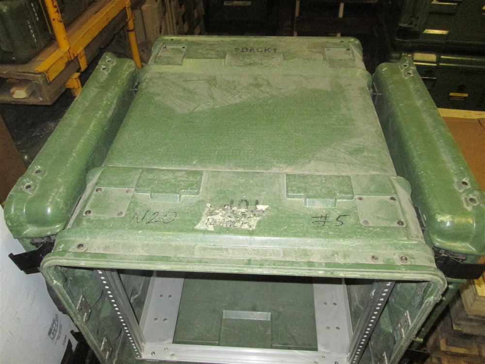 Rackmount 09U x24 Slide Out General Dynamics Composite Shock Mount Rack Case B