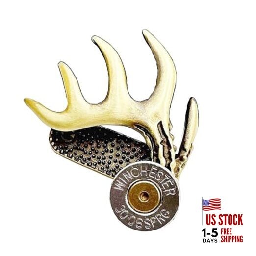 Brass Deer Antler Shaped Hat Clip, Multi Functional Hat Accessory, S/M/L, As