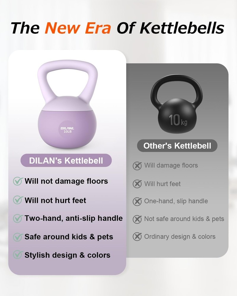 Soft Kettlebell Safe Strength Training Kettle bell Cushioned Impact-Resistant