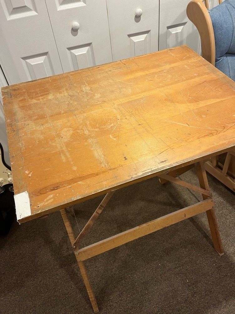 Art Desk Drafting Table Adjustable Top, Multiple Crafting Stations