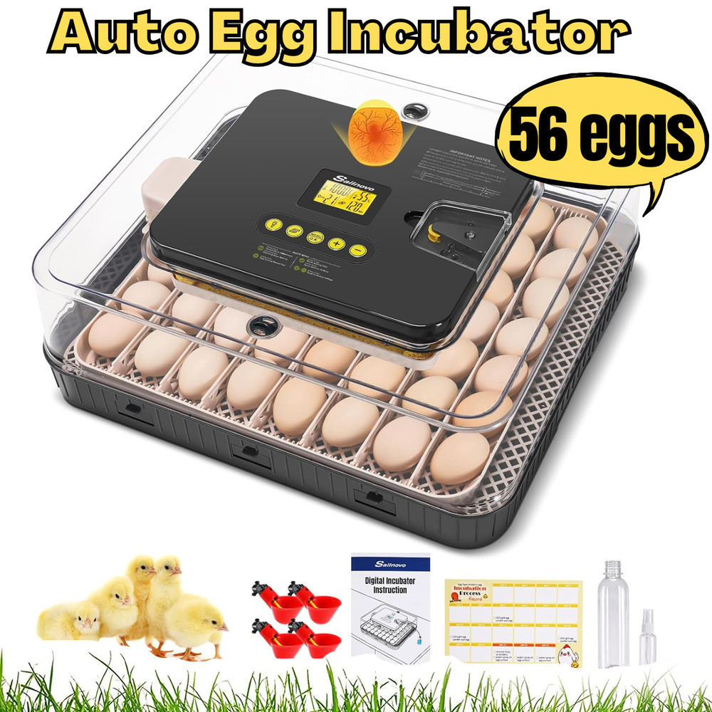 56 Egg Incubators for Hatching Eggs with Automatic Egg Turning and Egg Candler~