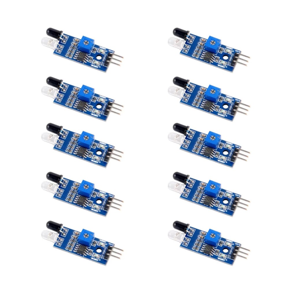 For Smart Car Robot 10pcs IR Infrared Obstacle Avoidance Sensor Module Part