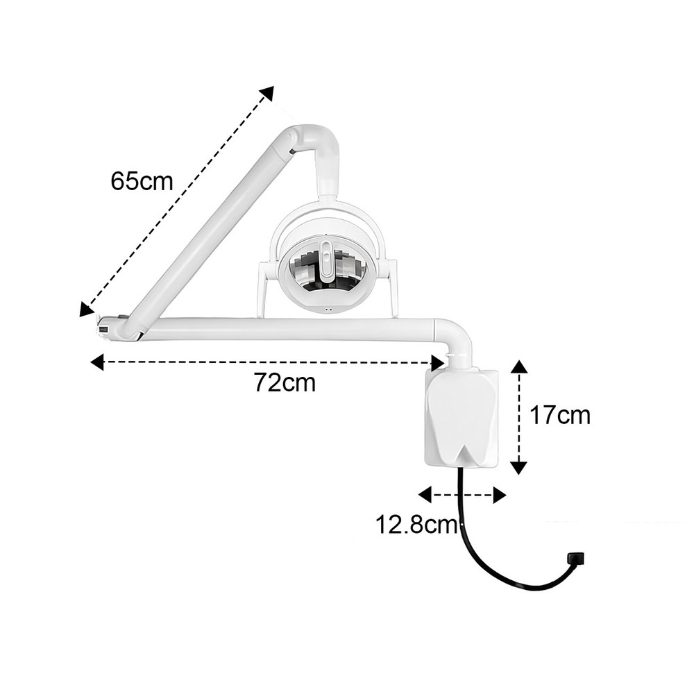 Wall Mounted Dental Shadowless Operating Sensor Light LED Oral Lamp With Bracket