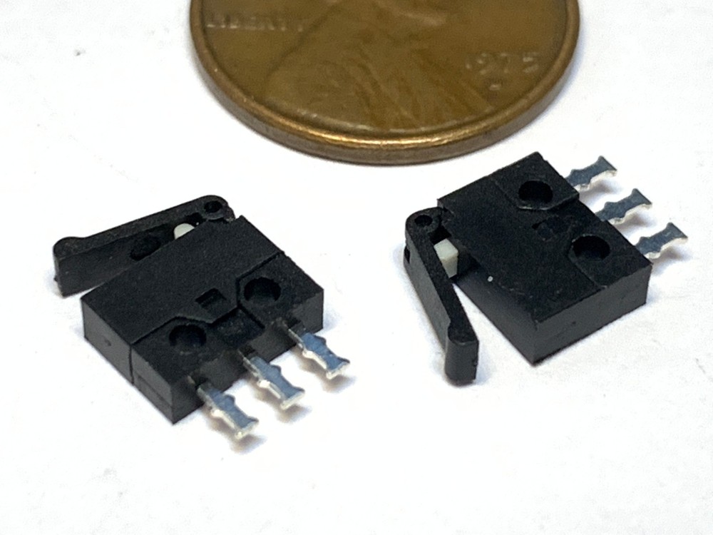 2 Pieces- NC NO Microswitch Reset mini small Micro Limit Switch Lever Camera