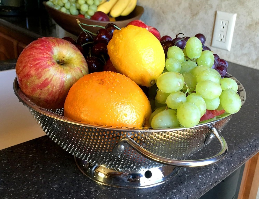 DLD Stainless Steel Micro-Perforated 5-Quart Colander - 5-Quart​​​​