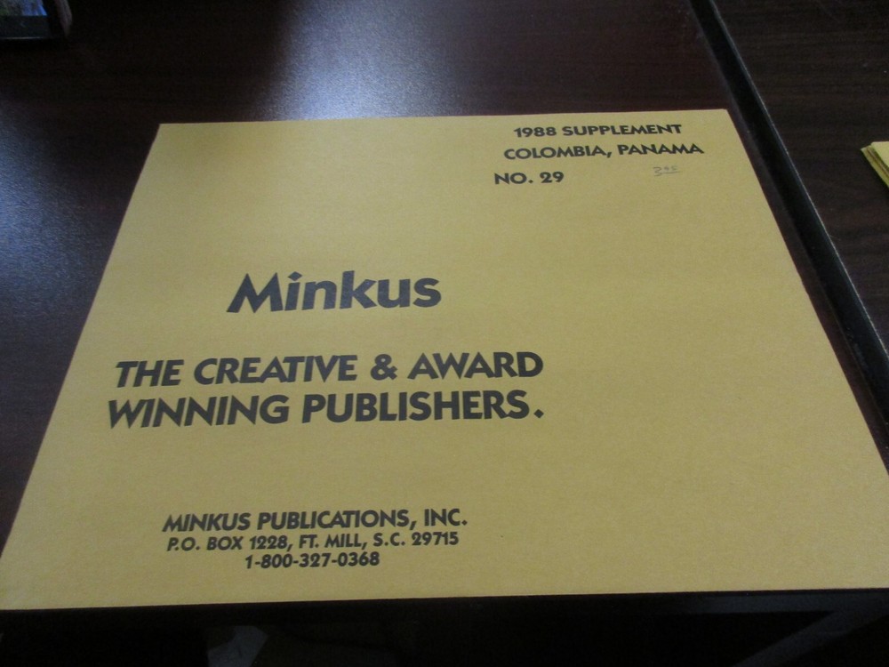 "MINKUS"  1988 SUPPLEMENT COLOMBIA.PANAMA #29   W/FREE SHIPPING!!!