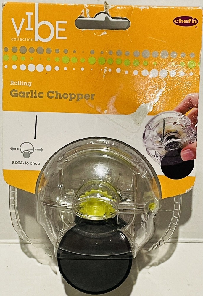 CHEF'N VIBE ROLLING GARLIC CHOPPER CLEAR NIP [E]