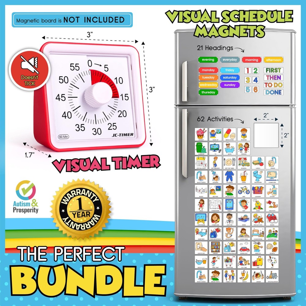 Autism Daily Visual Schedule & Timer for Kids Learning & Special Education