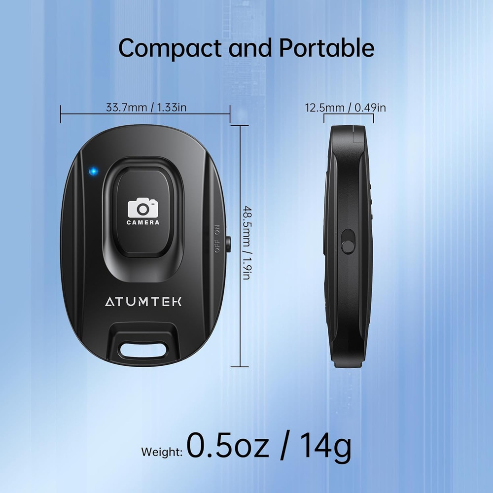 Camera Remote Shutter (2 Pack) for Apple device & Android, Bluetooth 5.2 Selfie