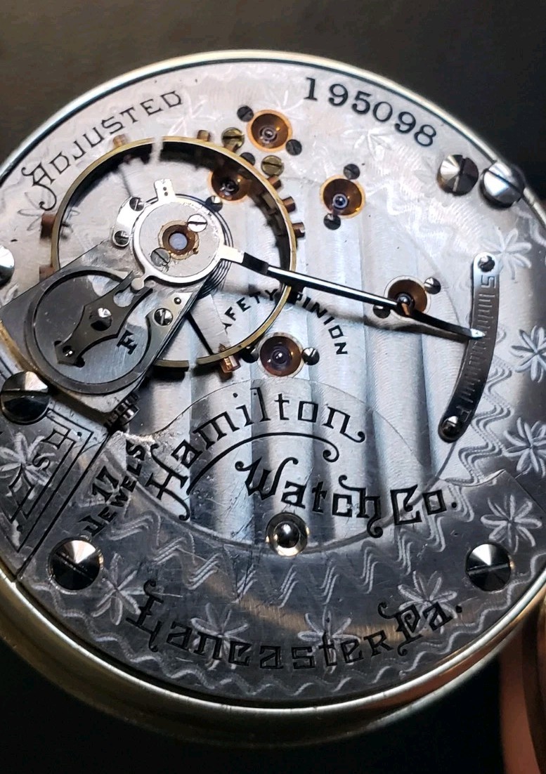 Antique Rare Hamilton Pocket Watch Grade 935, Size 18, Gold Filled 17j Works