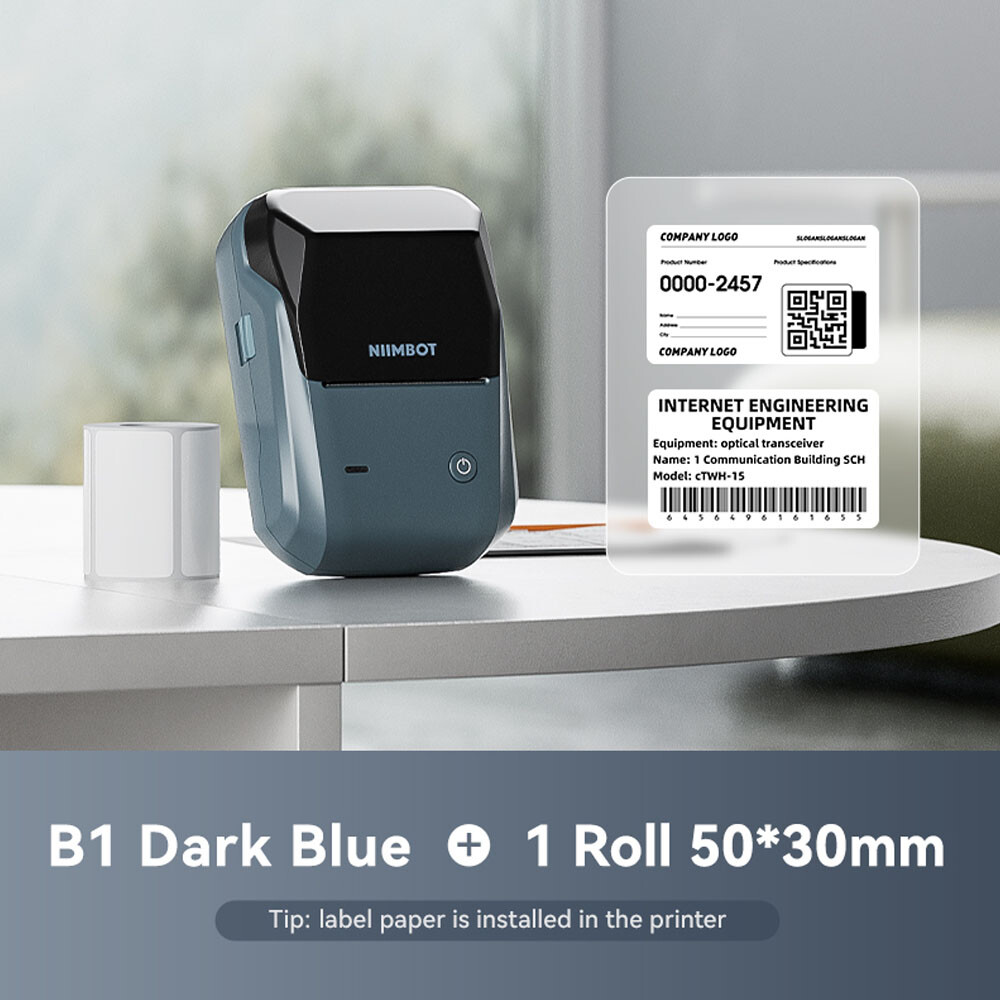 B1 Label Maker with Tape, 2 inch Portable Label Machine Thermal Labels Printer