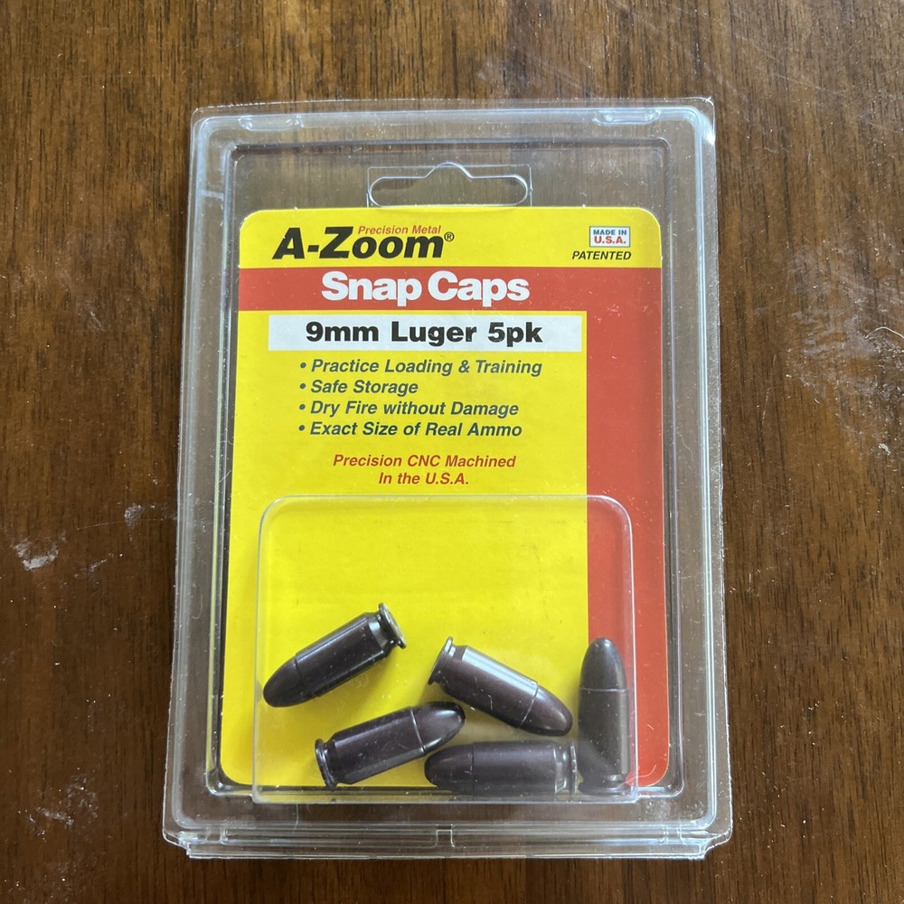 A-Zoom 15116 9mm Luger Precision Snap Cap 5 Pack